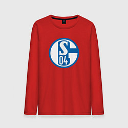 Лонгслив хлопковый мужской Schalke 04 fc club, цвет: красный