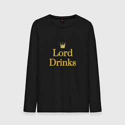 Лонгслив хлопковый мужской Lord drinks, цвет: черный