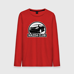 Лонгслив хлопковый мужской Mazda club, цвет: красный