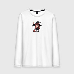 Лонгслив хлопковый мужской Маленькая ведьма, цвет: белый