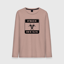 Мужской лонгслив Funny free hugs
