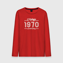 Лонгслив хлопковый мужской Лимитированный выпуск 1970, цвет: красный