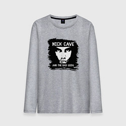 Мужской лонгслив Nick Cave in black white