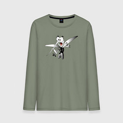 Мужской лонгслив Напуганный-комар