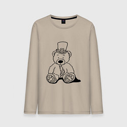 Мужской лонгслив Плюшевый мишка лепрекон - раскраска