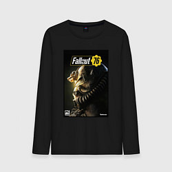 Лонгслив хлопковый мужской Fallout 76 - game poster, цвет: черный