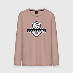 Лонгслив хлопковый мужской Volleyball club, цвет: пыльно-розовый