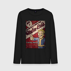 Лонгслив хлопковый мужской Vault boy - nuclear cola, цвет: черный