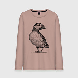 Лонгслив хлопковый мужской Тупик стоит, цвет: пыльно-розовый