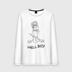 Лонгслив хлопковый мужской Bart hellboy Lill Peep, цвет: белый