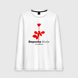 Лонгслив хлопковый мужской Depeche Mode - Violator album logo, цвет: белый