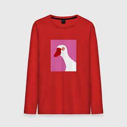 Лонгслив хлопковый мужской Hypno-goose, цвет: красный