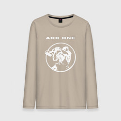 Лонгслив хлопковый мужской And One synthpop band, цвет: миндальный