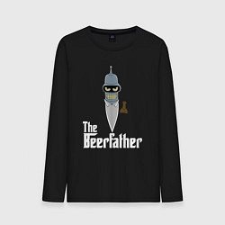 Лонгслив хлопковый мужской The beerfather, цвет: черный