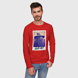 Лонгслив хлопковый мужской Гэндальф, цвет: красный — фото 2