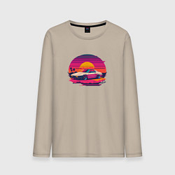 Мужской лонгслив Синтвейв закат