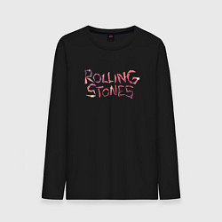 Лонгслив хлопковый мужской The Rolling Stones - logo, цвет: черный