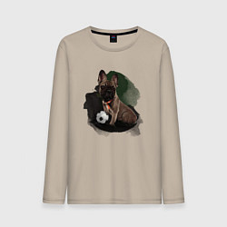 Мужской лонгслив Французский бульдог щенок футболист