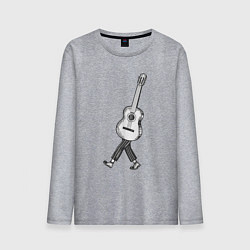 Мужской лонгслив Человек гитара