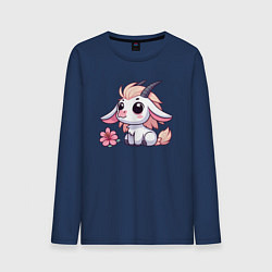 Мужской лонгслив Козерог с цветком