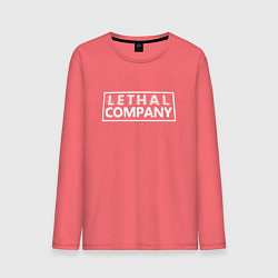 Лонгслив хлопковый мужской Lethal Company: Logo, цвет: коралловый