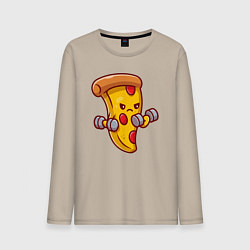 Мужской лонгслив Пицца на спорте
