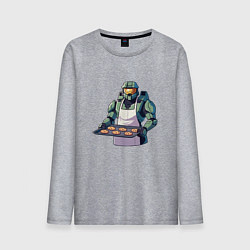 Лонгслив хлопковый мужской Мастер Чиф halo, цвет: меланж