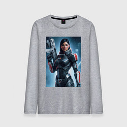Лонгслив хлопковый мужской Mass Effect -N7 armor, цвет: меланж