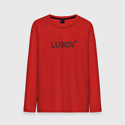 Лонгслив хлопковый мужской Любовь lubov, цвет: красный