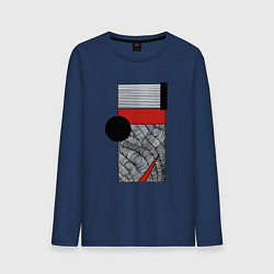 Мужской лонгслив Волны и круг