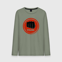 Лонгслив хлопковый мужской MMA strong, цвет: авокадо