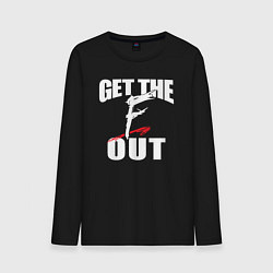 Лонгслив хлопковый мужской Wwe Get the F Out, цвет: черный
