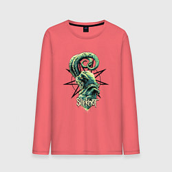 Лонгслив хлопковый мужской Slipknot ram, цвет: коралловый