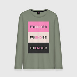 Лонгслив хлопковый мужской V Fri END S - friends song, цвет: авокадо