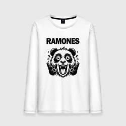 Лонгслив хлопковый мужской Ramones - rock panda, цвет: белый