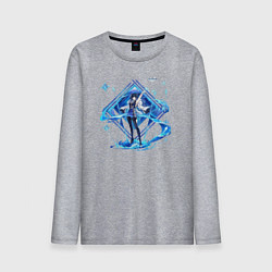 Лонгслив хлопковый мужской Е Лань из Геншин Импакт, цвет: меланж