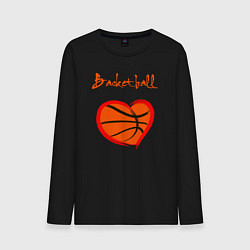 Лонгслив хлопковый мужской Basket love, цвет: черный