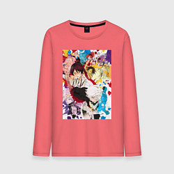 Лонгслив хлопковый мужской Адский рай Габимару Синоби, цвет: коралловый