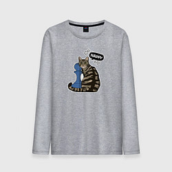 Мужской лонгслив Кошка Юся и шахматная пешка