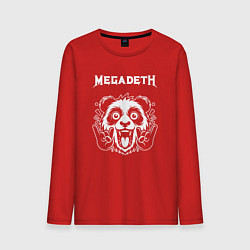 Лонгслив хлопковый мужской Megadeth rock panda, цвет: красный