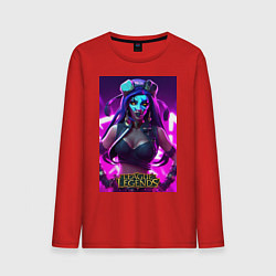 Лонгслив хлопковый мужской League of Legends Akali Kda, цвет: красный