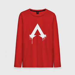 Лонгслив хлопковый мужской Логотип Apex с подтеками, цвет: красный