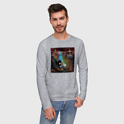 Лонгслив хлопковый мужской Korn - The Serenity of Suffering, цвет: меланж — фото 2