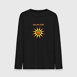 Лонгслив хлопковый мужской Solar Fire, цвет: черный