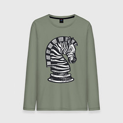 Мужской лонгслив Шахматная зебра