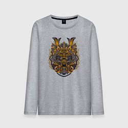 Мужской лонгслив Голова японского самурая