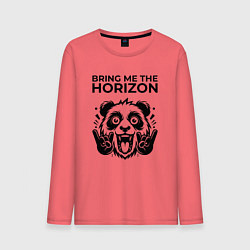 Лонгслив хлопковый мужской Bring Me the Horizon - rock panda, цвет: коралловый