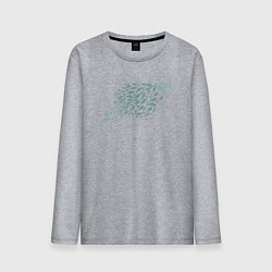 Лонгслив хлопковый мужской Стая рыб, цвет: меланж
