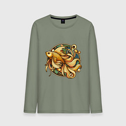 Мужской лонгслив Золотая рыбка исполняет желания