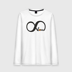 Лонгслив хлопковый мужской Бесконечный баскетбол, цвет: белый